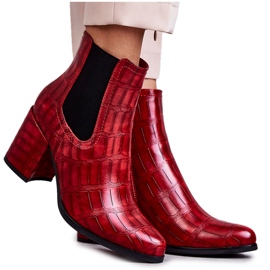 PL4 Boty Snake Eco-Leather La.Fi 260038R-XC Red červený