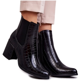 PL4 Hadí kožené kozačky La.Fi 260038B-XC Black černý