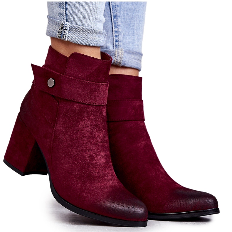 PL4 Dámské semišové kozačky La.Fi 260041WI-SU Červené vícebarevný