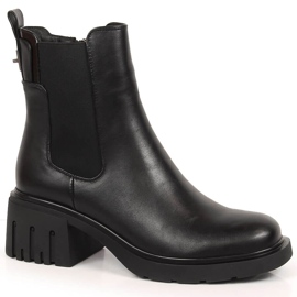 Dámské kozačky Jodhpur kozačky s černou zateplenou Black Filippo PAW375 černý