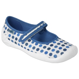 Dětské pantofle Befado 114Y495 Blue na kolech modrý Dětské pantofle Befado 114Y495 Blue na kolech modrý