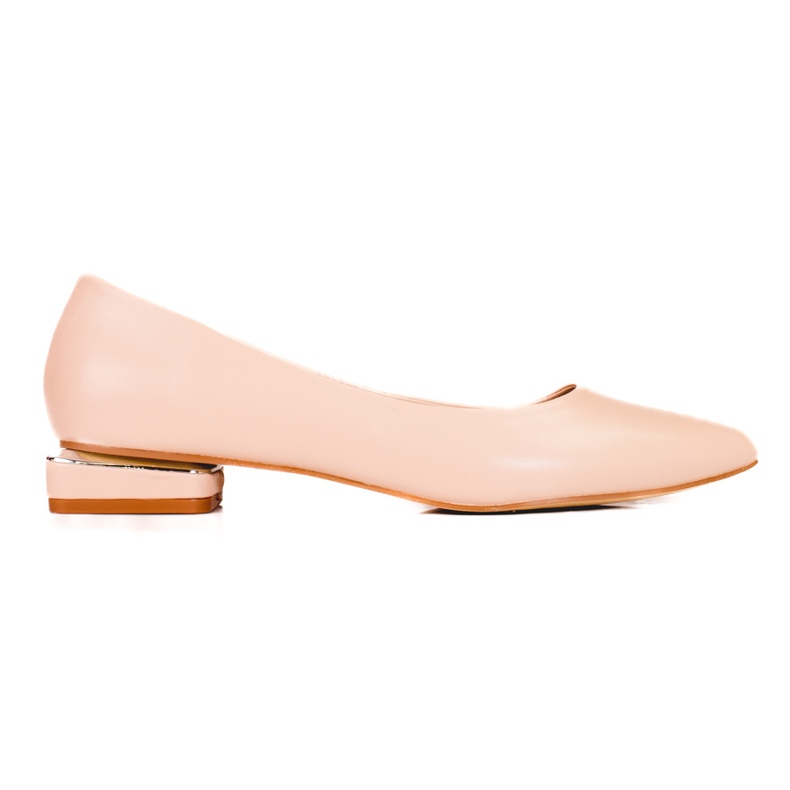 Dámské béžové lodičky na nízkém podpatku Shelovet béžový