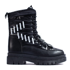 Dámské zateplené tašky na platformě Vinceza černé černý