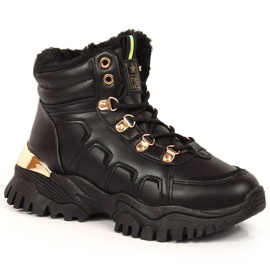 News Dámské sněhule na platformě s kožíškem černé NOVINKY černá