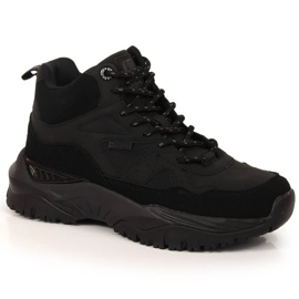 Black Big Star KK274356 sportovní dámské černé boty na platformě černý