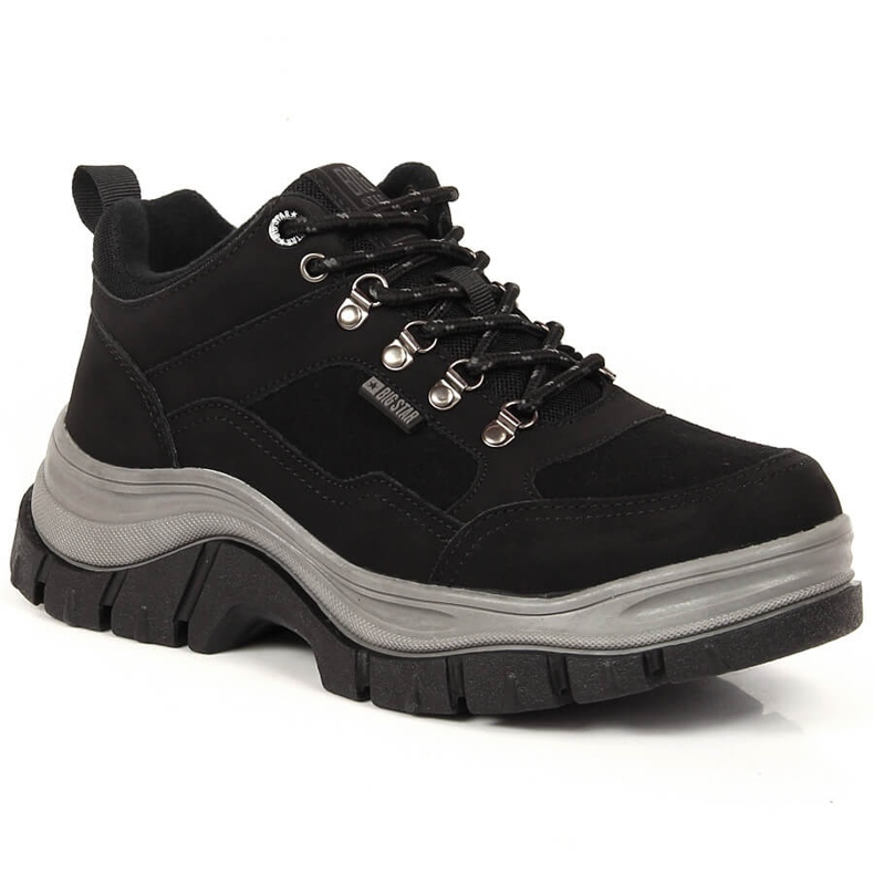 Dámské černé kozačky s fleecem Big Star KK274364 černá