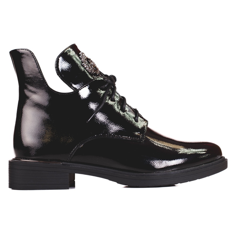 Dámské kozačky Shelovet s výřezem černá Dámské kozačky Shelovet s výřezem černá