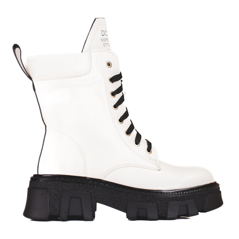 Dámské šněrovací tašky s chráničem Shelovet bílý Dámské šněrovací tašky s chráničem Shelovet bílý