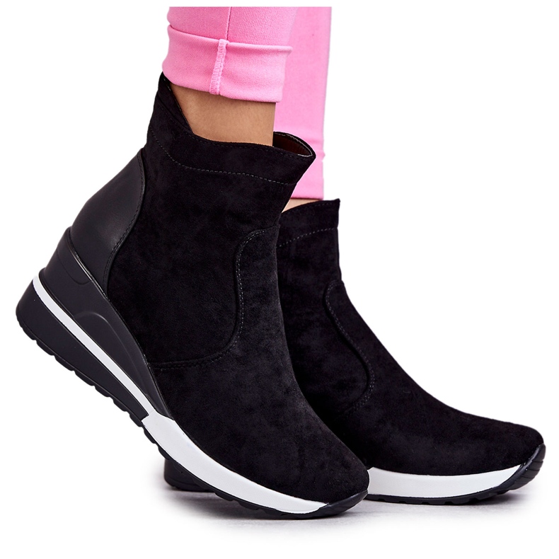 Vinceza Černé tenisky Rita na klínku černá