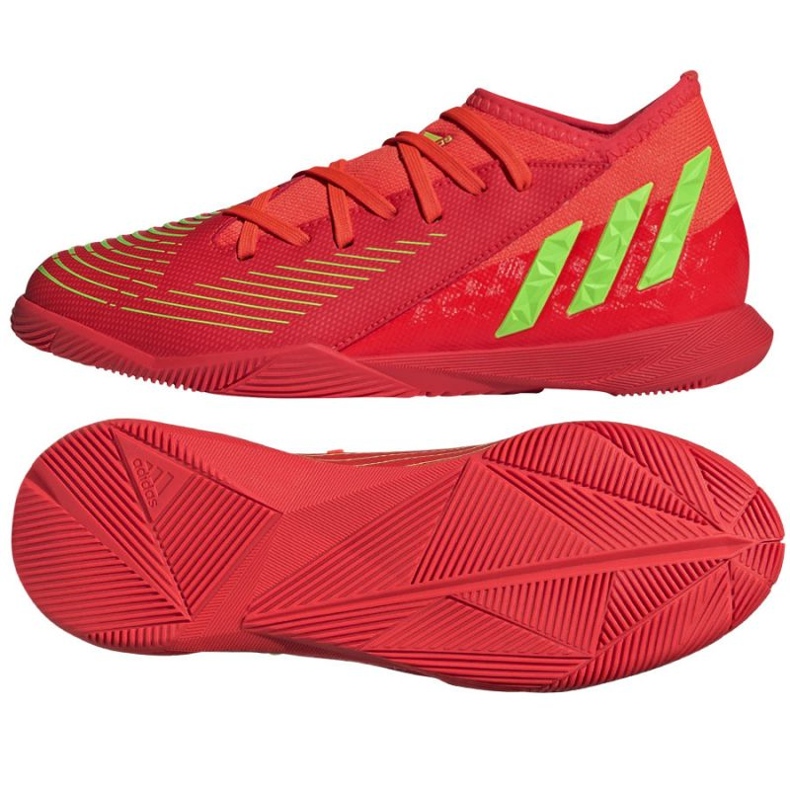 Kopačky Adidas Predator Edge.3 In Jr GV8510 červené pomeranče a červené