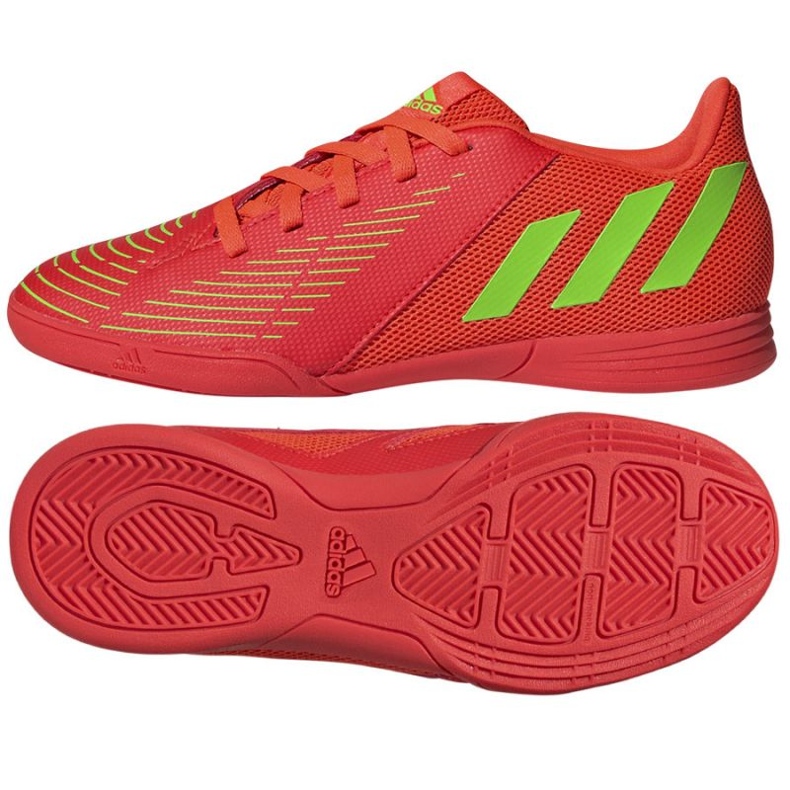 Kopačky Adidas Predator Edge.4 In Jr GZ6014 červené pomeranče a červené Kopačky Adidas Predator Edge.4 In Jr GZ6014 červené pomeranče a červené