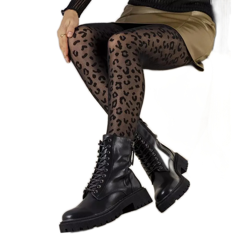 BM Černé dámské kozačky Ipatin černá