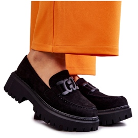 Dámské Semišové Boty S černým Zdobením černá