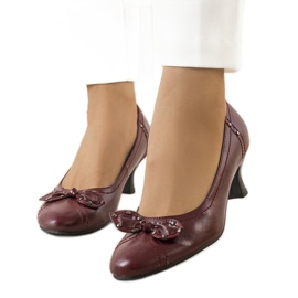 Červené lodičky s mašlí Repina červený