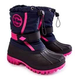 Dětské zateplené sněhule Lee Cooper LCJ-21-44-0522 Fuchsia černý námořnická modř růžový