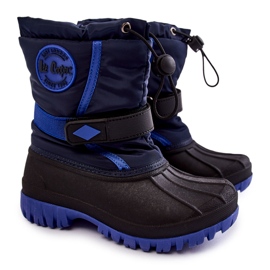 Dětské teplé sněhule Lee Cooper LCJ-21-44-0522 Navy blue černý námořnická modř