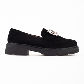 Semišové mokasíny na platformě Shelovet černý