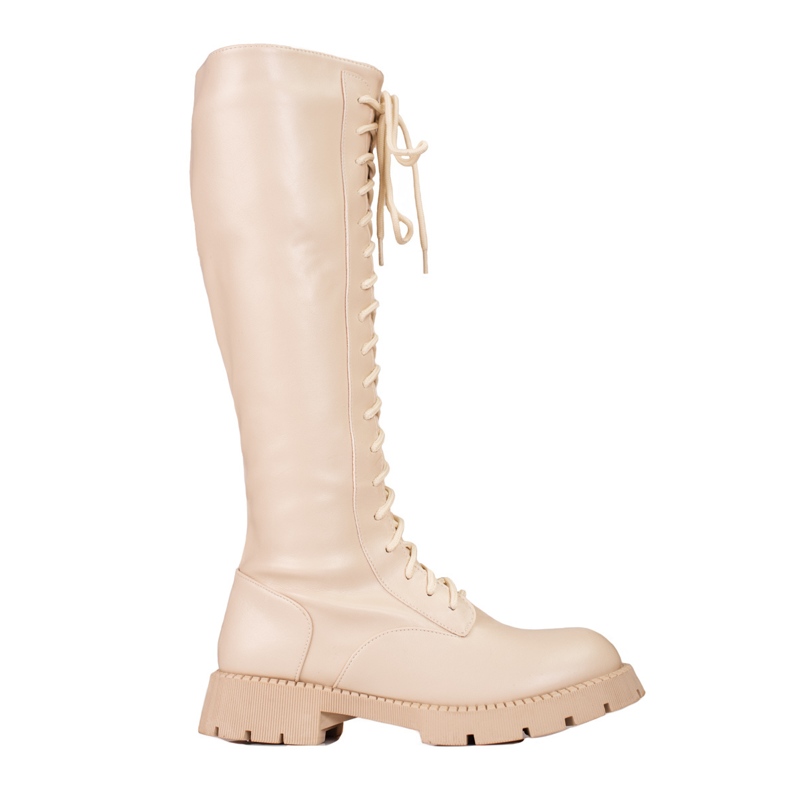 Vysoké krajkové dámské béžové tašky Shelovet béžový