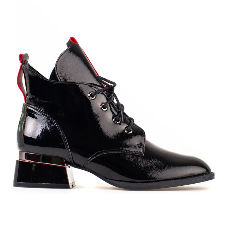 Elegantní černé dámské kozačky Shelovet černá