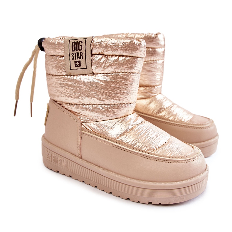 Dětské sněhule Big Star KK374221 Beżowo-Złote béžový