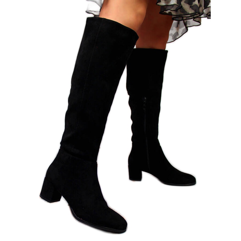 Černé teplé dámské boty Sergio Leone na sloupku černá Černé teplé dámské boty Sergio Leone na sloupku černá