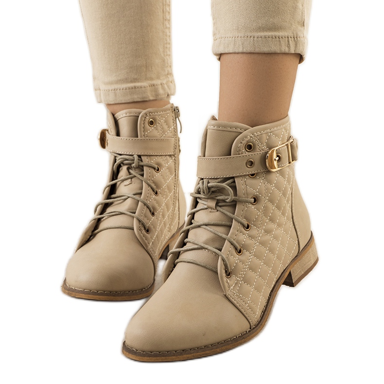 BM Béžové kozačky Dakin béžový