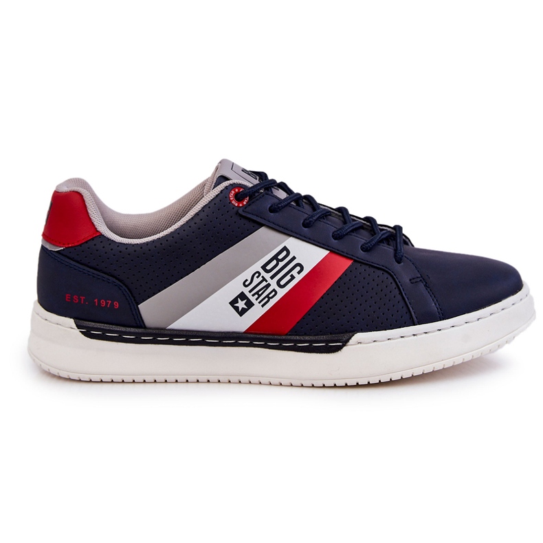 Klasické pánské sportovní boty Memory Foam Big Star KK174058 Navy Blue modrý