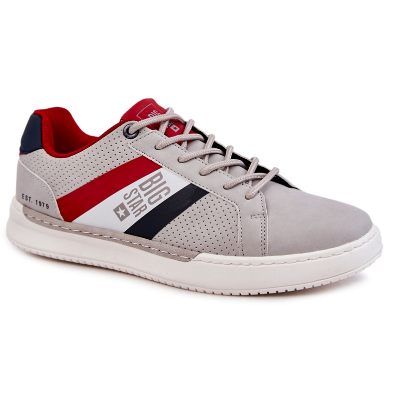 Klasické pánské sportovní boty Memory Foam Big Star KK174056 šedá