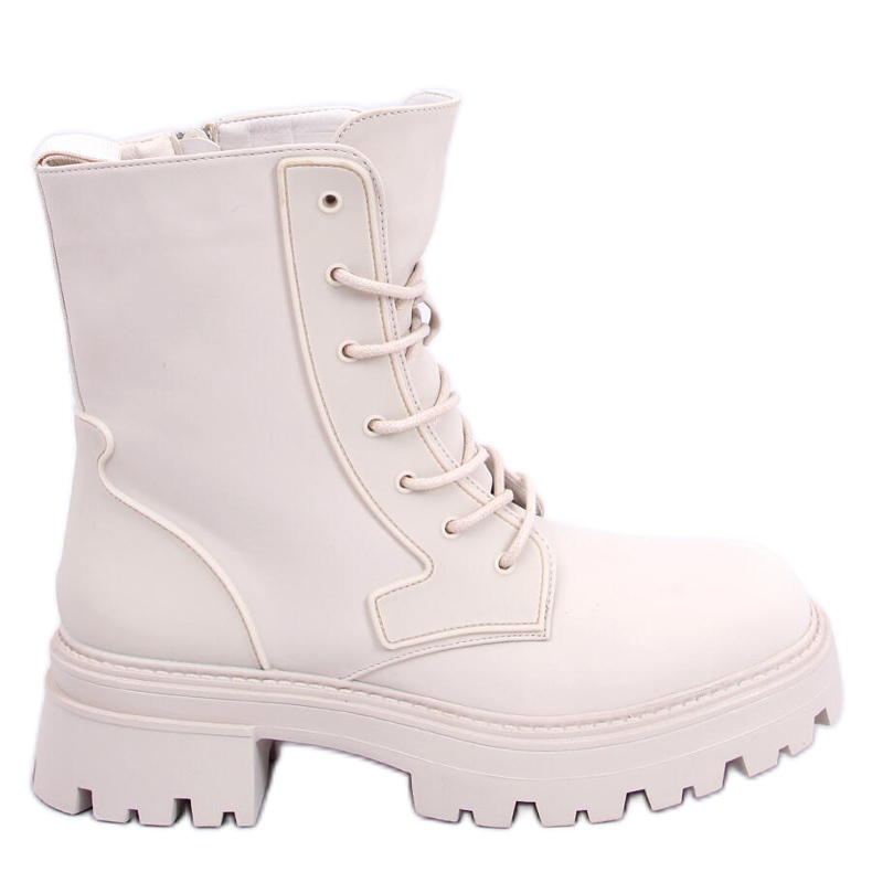 BM Šněrovací kozačky Tamar Beige béžový BM Šněrovací kozačky Tamar Beige béžový