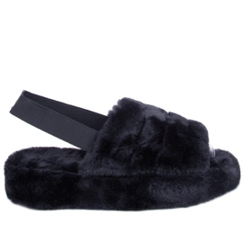 BM Dámské pantofle Missy Black černý