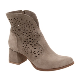 Prolamované boty Lewski Shoes 3166 Cappucino hnědý Prolamované boty Lewski Shoes 3166 Cappucino hnědý