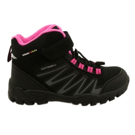 Softshellové boty American Club s membránou WT112 Black / Pink černý růžový