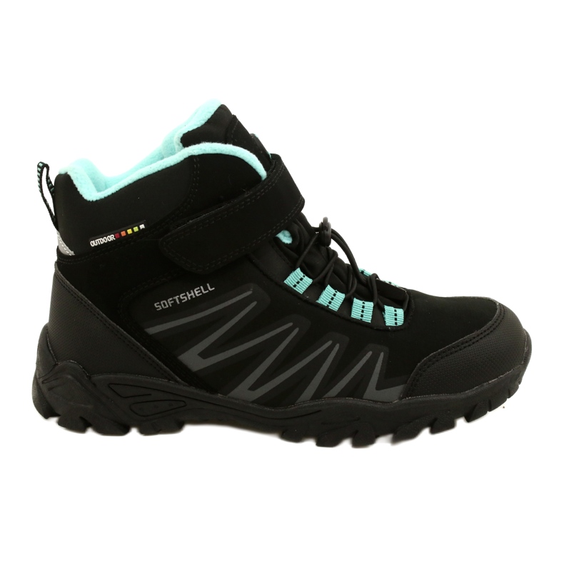 Softshellové boty American Club s membránou WT107 Black / Mint černá