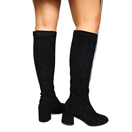 Dámské černé semišové nazouváky Filippo černá