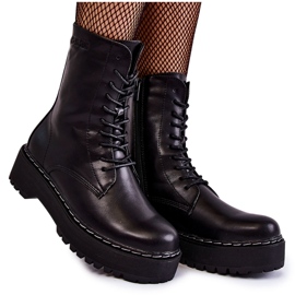 Kožené teplé boty Boty Big Star II274109 Black černý