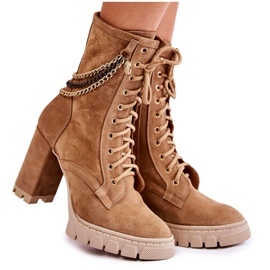 Lewski Shoes Semišové šněrovací boty Lewski Boty 3244 / G Béžová béžový