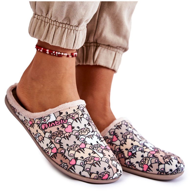 Domácí pantofle V Cats Inblu GF-12-011 Béžová hnědý vícebarevný