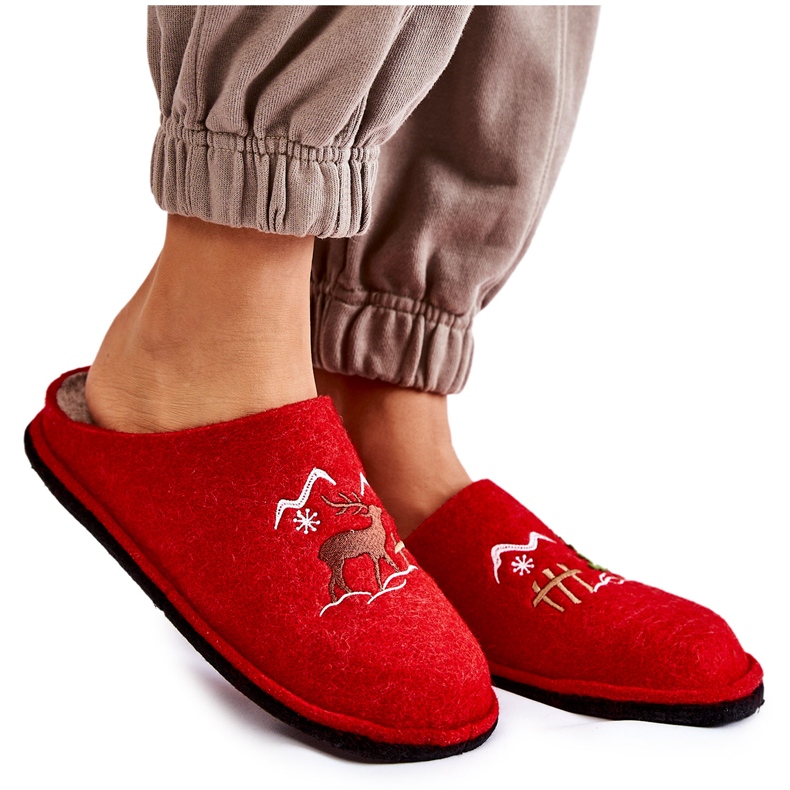 Domácí pantofle Big Star KK276017 Červeno-béžové béžový