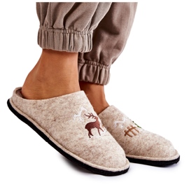 Domácí pantofle Big Star KK276016 Beige béžový