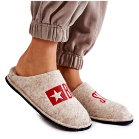 Domácí pantofle Big Star KK276021 Beige béžový