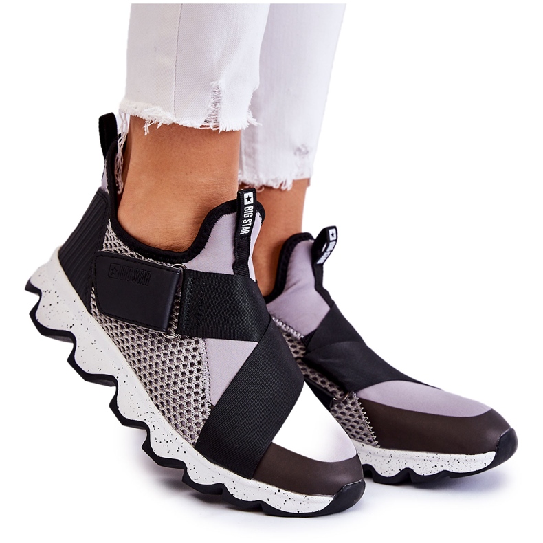 Dámské tenisky Big Star KK274546 šedo-černé šedá