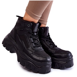 Módní boty Memory Foam Big Star KK274371 Černá černý