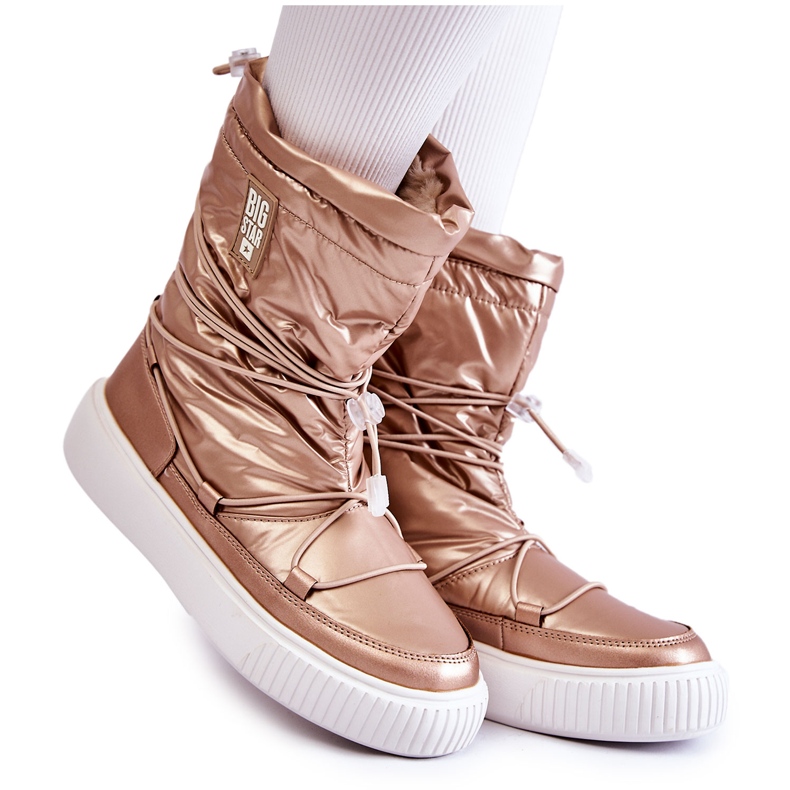 Dámské zateplené sněhule Big Star KK274194 Beige-Gold béžový