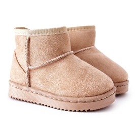 Dětské zateplené sněhule Beige Gooby hnědý