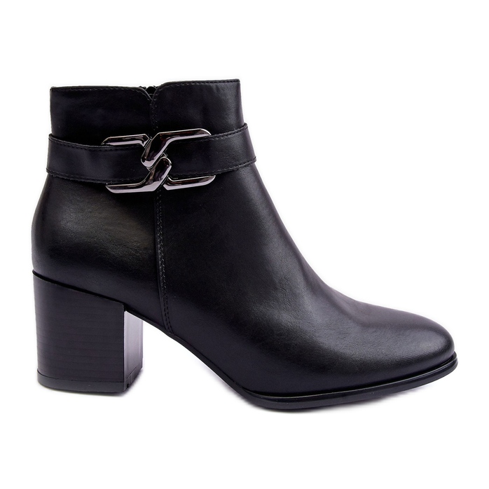 Sergio Leone Dámské zateplené kozačky s černým zdobením Astrid černá