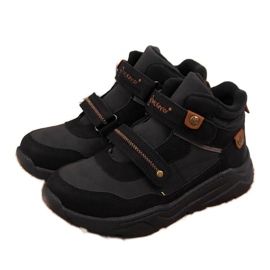 Chlapecké černé kozačky se suchým zipem McKeylor černá Chlapecké černé kozačky se suchým zipem McKeylor černá