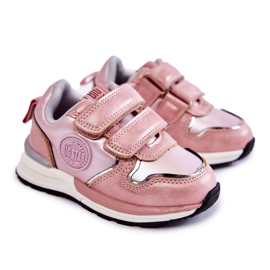 Dětská sportovní obuv Velcro Memory Foam System Big Star KK374180 Pink růžový