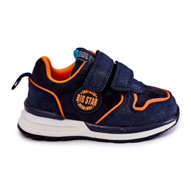 Dětská sportovní obuv Velcro Memory Foam System Big Star KK374183 Navy Blue modrý