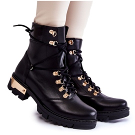 Workery Lewski Shoes 3243 Černé boty černý