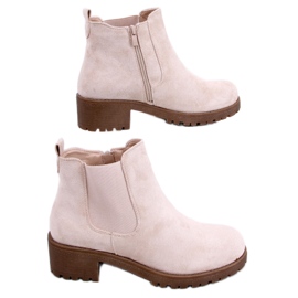 BM Chelsea boty na nízkém podpatku Laine Beige Suede béžový BM Chelsea boty na nízkém podpatku Laine Beige Suede béžový